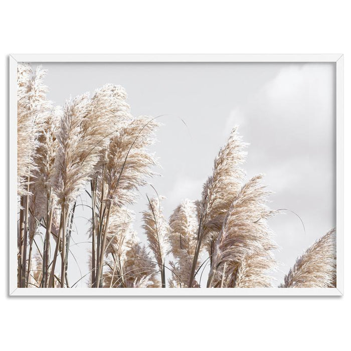 Pampas Grass Landscape in Neutral Tones - Art Print, Wall Art, Ozark Home 