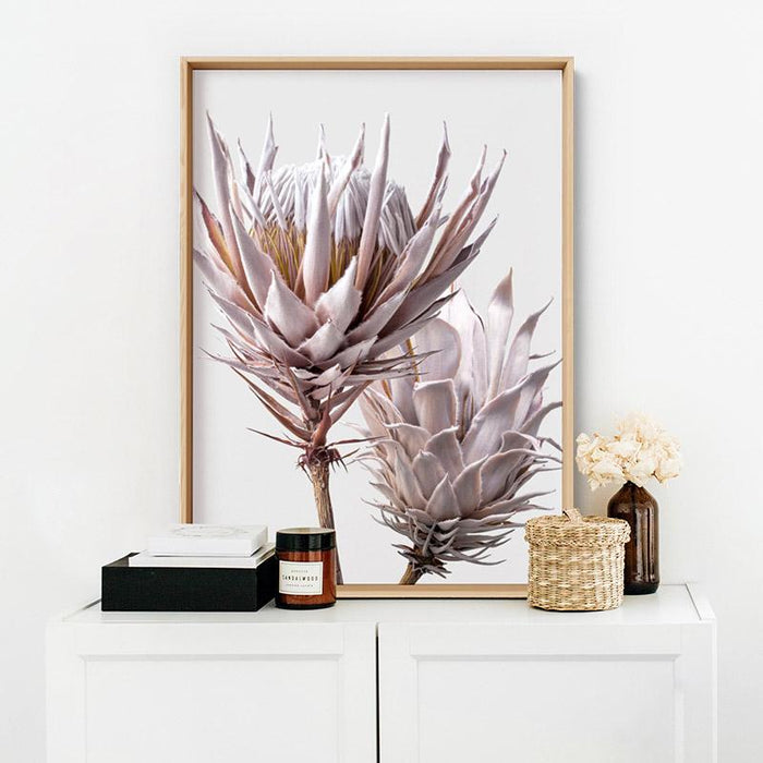 King Protea Duo in Blush - Art Print, Wall Art, Ozark Home 