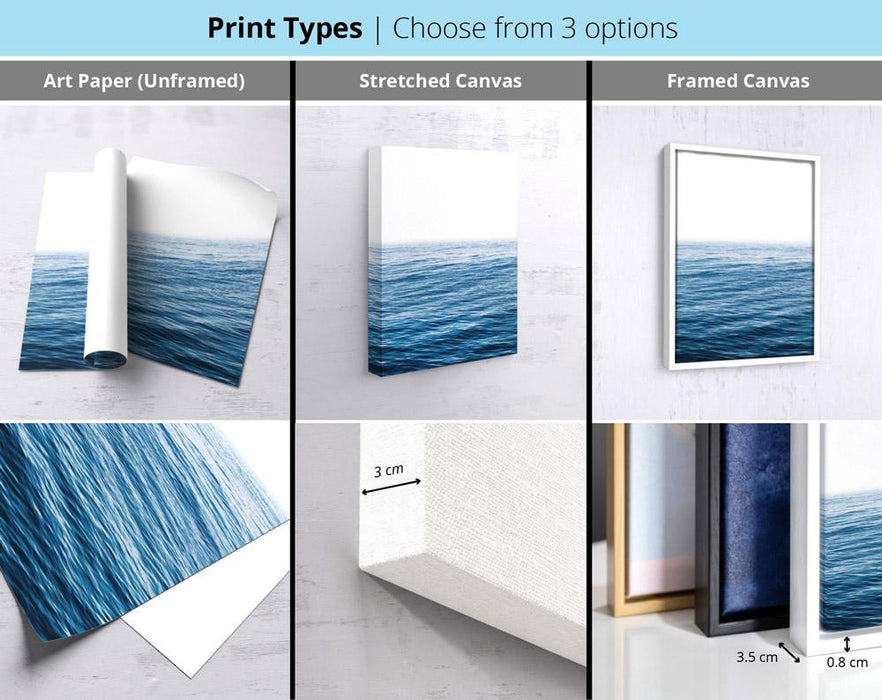 Ocean Vibrance in Blues - Art Print, Wall Art, Ozark Home 