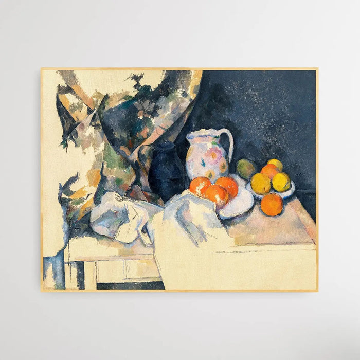 Paul Cezanne's Curtain and Fruit (1898)