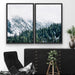 Peak - Two Piece Snowy Mountain Forest Wall Art Print  Photography Canvas, Wall Art, Ozark Home 