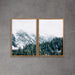 Peak - Two Piece Snowy Mountain Forest Wall Art Print  Photography Canvas, Wall Art, Ozark Home 