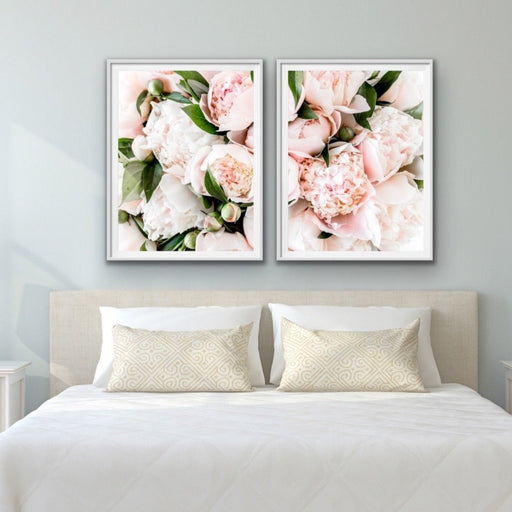 Peony Bouquet - Two Piece Pink Peony Photographic Print Wall Art, Wall Art, Ozark Home 