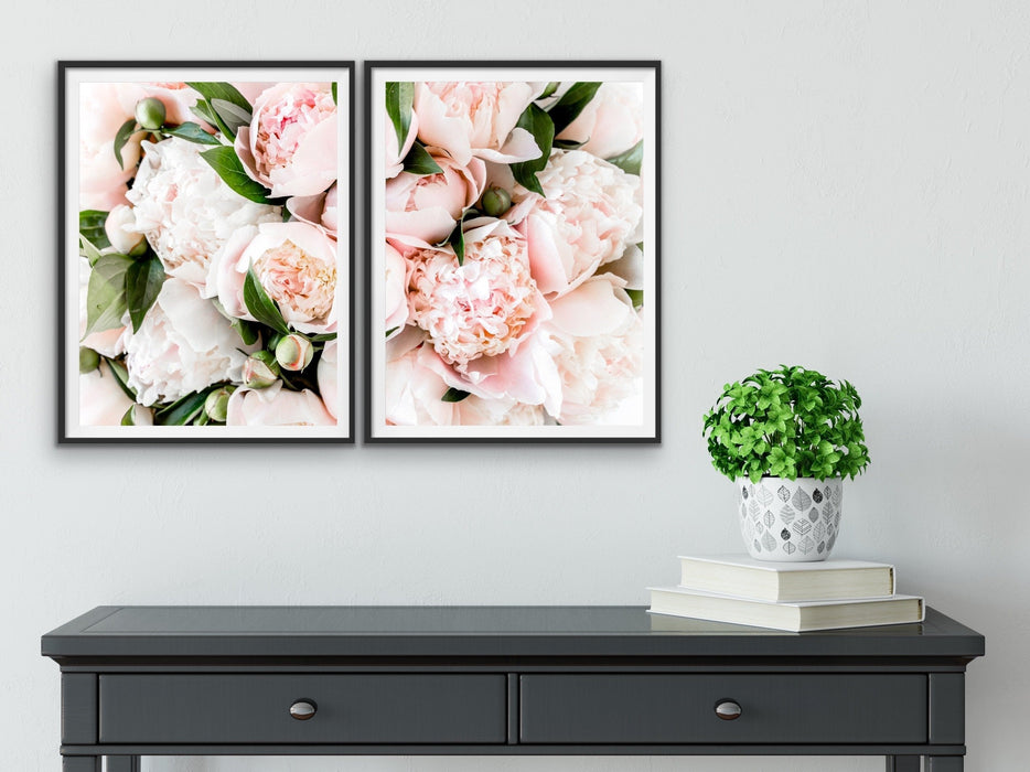 Peony Bouquet - Two Piece Pink Peony Photographic Print Wall Art, Wall Art, Ozark Home 