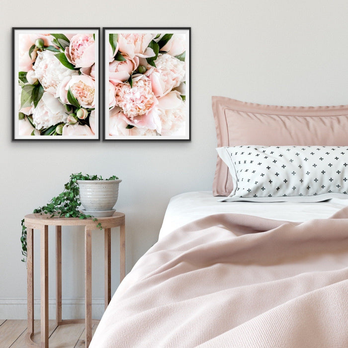 Peony Bouquet - Two Piece Pink Peony Photographic Print Wall Art, Wall Art, Ozark Home 