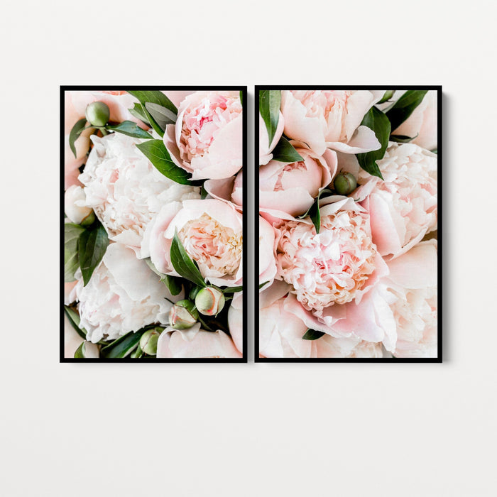 Peony Bouquet - Two Piece Pink Peony Photographic Print Wall Art, Wall Art, Ozark Home 