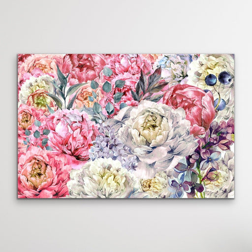 Peony Garden - Floral Pink and White Art Print and Stretched Canvas Wall Art Print, Wall Art, Ozark Home 