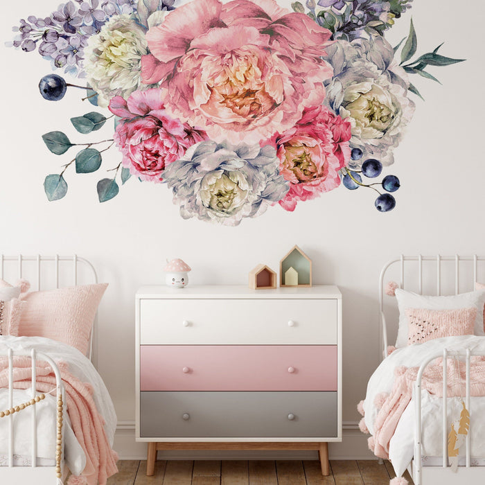 Peony Wall Mural - Original Floral Mural