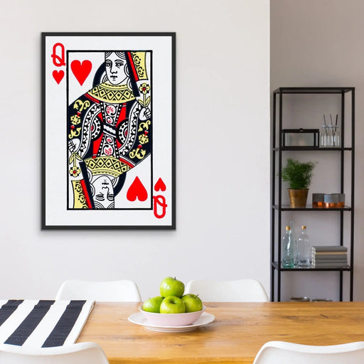 Queen Of Hearts - Playing Card Inspired Print, Wall Art, Ozark Home 