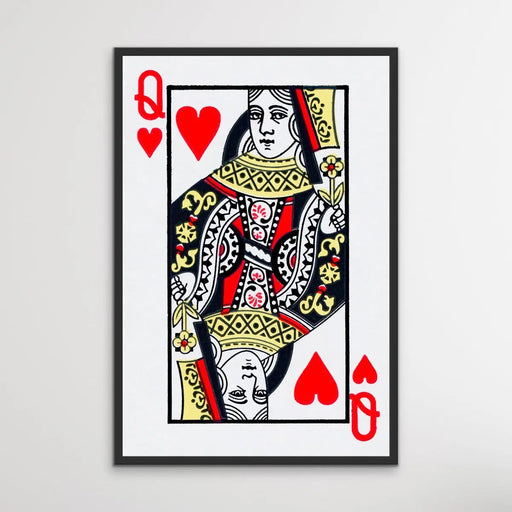 Queen Of Hearts - Playing Card Inspired Print, Wall Art, Ozark Home 