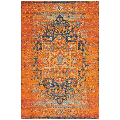 Reyhanli Vivid Rust Transitional Medallion Contemporary Rug, Rugs, Ozark Home 