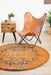 Reyhanli Vivid Rust Round Transitional Medallion Contemporary Rug, Rugs, Ozark Home 