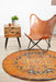 Reyhanli Vivid Rust Round Transitional Medallion Contemporary Rug, Rugs, Ozark Home 