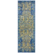 Reyhanli Royal Blue Transitional Yellow Medallion Contemporary Runner Rug, Rugs, Ozark Home 