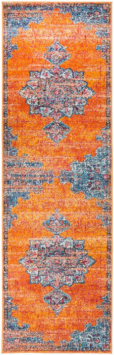 Reyhanli Vivid Rust Transitional Floral Mandala Contemporary Rug, Rugs, Ozark Home 