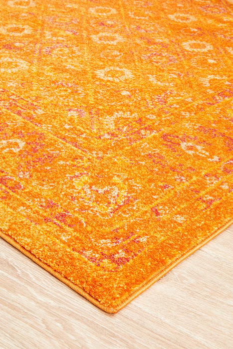 Reyhanli Burnt Orange Transitional Muted Floral Contemporary Rug, Rugs, Ozark Home 