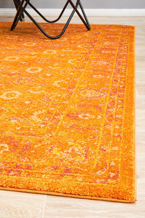 Reyhanli Burnt Orange Transitional Muted Floral Contemporary Rug, Rugs, Ozark Home 