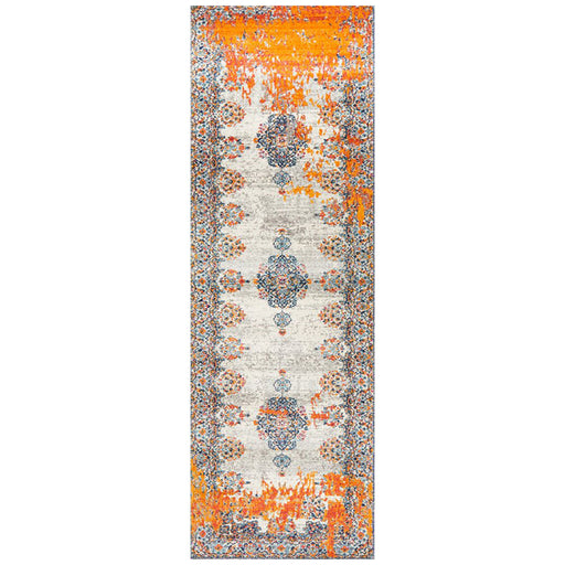 Reyhanli Bone Transitional Diamond Medallion Contemporary Runner Rug, Rugs, Ozark Home 