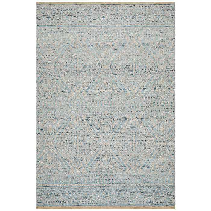 Raipur Blue & Grey Bohemian Arrow Handwoven Wool Rug, Rugs, Ozark Home 