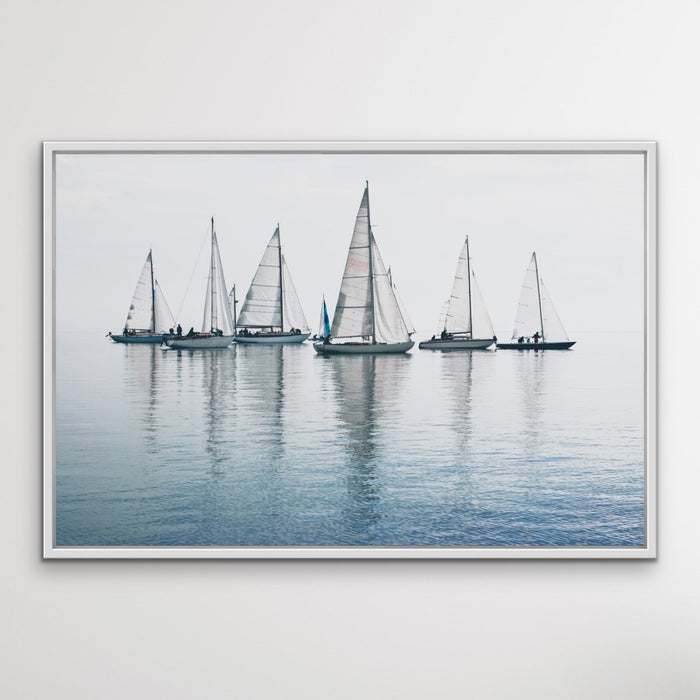 Regatta - Sailing Yacht Race Wall Art Print Photograph Stretched Canvas Wall Art