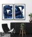 Royal Set - Two Piece Abstract Blue Print Set by Dan Hobday, Wall Art, Ozark Home 