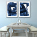 Royal Set - Two Piece Abstract Blue Print Set by Dan Hobday, Wall Art, Ozark Home 