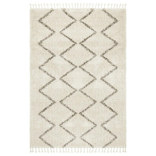 Serik Natural & Grey Moroccan Zigzag Plush Contemporary Rug, Rugs, Ozark Home 