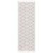 Serik White & Pink Moroccan Zigzag Plush Contemporary Runner Rug, Rugs, Ozark Home 