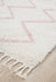 Serik White & Pink Moroccan Zigzag Plush Contemporary Rug, Rugs, Ozark Home 