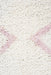 Serik White & Pink Moroccan Zigzag Plush Contemporary Rug, Rugs, Ozark Home 