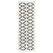 Serik White & Black Moroccan Zigzag Plush Contemporary Runner Rug, Rugs, Ozark Home 