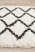 Serik White & Black Moroccan Zigzag Plush Contemporary Runner Rug, Rugs, Ozark Home 