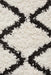 Serik White & Black Moroccan Zigzag Plush Contemporary Runner Rug, Rugs, Ozark Home 