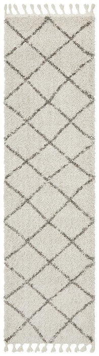 Serik Natural & Grey Moroccan Diamond Plush Contemporary Rug, Rugs, Ozark Home 