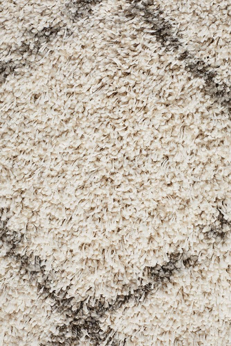 Serik Natural & Grey Moroccan Diamond Plush Contemporary Runner Rug, Rugs, Ozark Home 