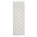 Serik White & Pink Moroccan Diamond Plush Contemporary Runner Rug, Rugs, Ozark Home 