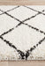 Serik White & Black Moroccan Diamond Plush Contemporary Runner Rug, Rugs, Ozark Home 