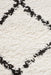 Serik White & Black Moroccan Diamond Plush Contemporary Runner Rug, Rugs, Ozark Home 