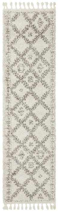 Serik Natural & Grey Moroccan Diamond Patchwork Plush Contemporary Rug, Rugs, Ozark Home 