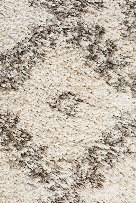 Serik Natural & Grey Moroccan Diamond Patchwork Plush Contemporary Runner Rug, Rugs, Ozark Home 