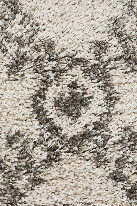 Serik Natural & Grey Moroccan Diamond Patchwork Plush Contemporary Rug, Rugs, Ozark Home 