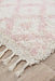 Serik White & Pink Moroccan Diamond Patchwork Plush Contemporary Runner Rug, Rugs, Ozark Home 