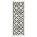 Serik White & Grey Moroccan Diamond Patchwork Plush Contemporary Runner Rug, Rugs, Ozark Home 