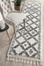 Serik White & Grey Moroccan Diamond Patchwork Plush Contemporary Runner Rug, Rugs, Ozark Home 