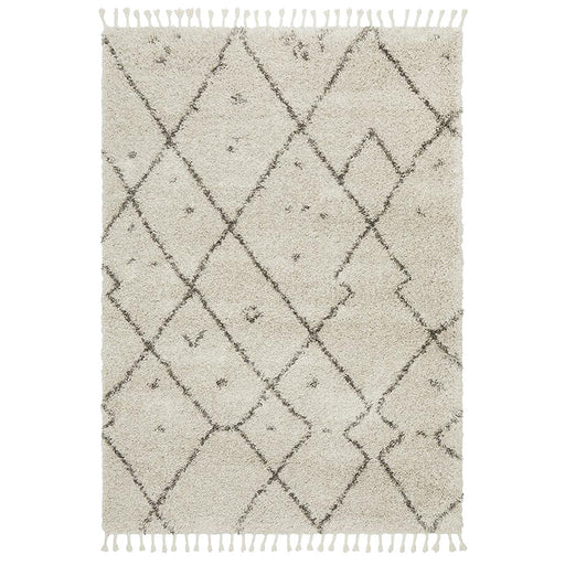 Serik Natural & Grey Moroccan Abstract Pattern Plush Contemporary Rug, Rugs, Ozark Home 