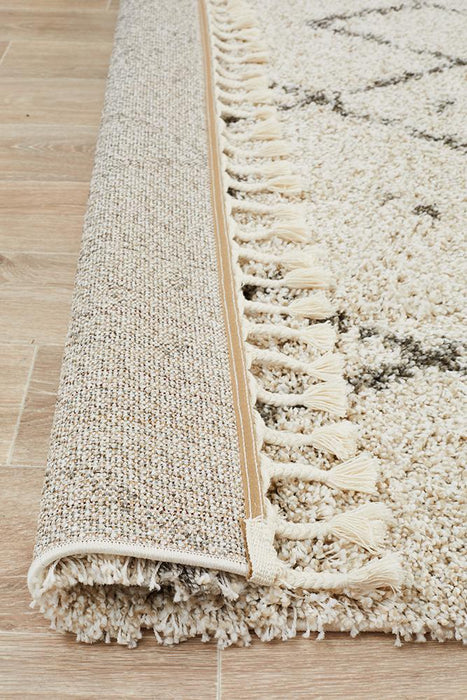 Serik Natural & Grey Moroccan Abstract Pattern Plush Contemporary Rug, Rugs, Ozark Home 