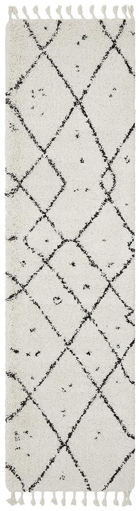 Serik White & Grey Moroccan Abstract Pattern Plush Contemporary Rug, Rugs, Ozark Home 