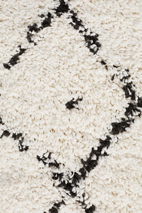 Serik White & Grey Moroccan Abstract Pattern Plush Contemporary Runner Rug, Rugs, Ozark Home 