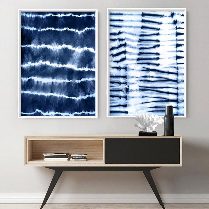 Shibori Indigo Tie Dye I - Art Print - Ozark Home