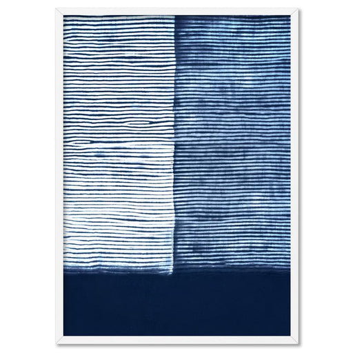 Shibori Indigo Tie Dye V - Art Print - Ozark Home